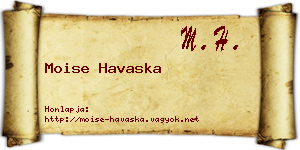 Moise Havaska névjegykártya